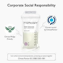 Momcozy Breastmilk Storing Bags, Temp-Sensing