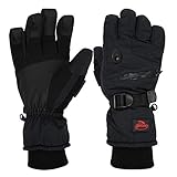 Men Waterproof Thinsulate Ski Snowboard Gloves Winter Warm Gloves Black (XXL)