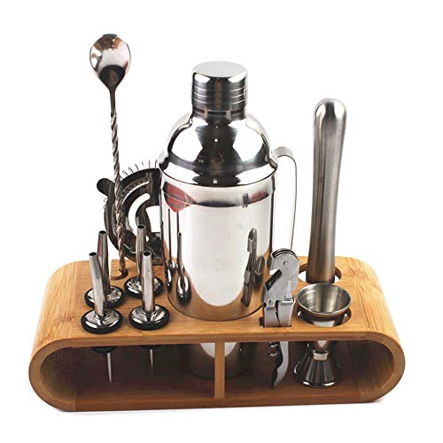 CaoQuanBaiHuoDian Haushalts-Cocktail-Shaker-Set Barkeeper Kit Cocktail Shaker Set 10 Stück Edelstahl-Drink Mix Set Bar… – Bild 5