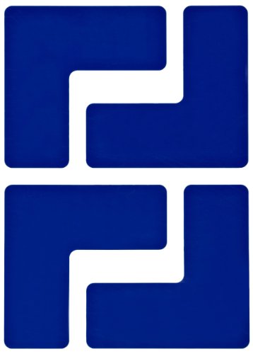 Toughstripe L Corner Marker, 50.80mm x 127mm x 127mm, Blue, Pack of 20