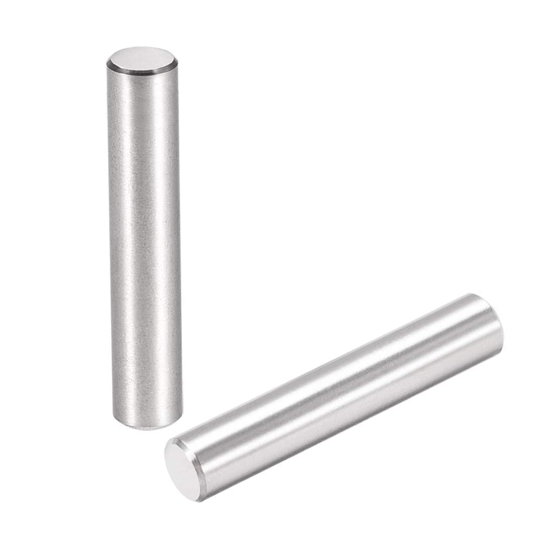 TOP-VIGOR 25Pcs 6mm x 35mm Dowel Pins Shelf Support Pegs, 304 Stainless Steel Cylindrical Shelf Support Pin Fasten Elements Silver Tone