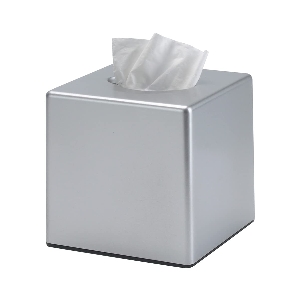 Photo 1 of Y-in Hand Tissue Box Cover, Square Facial Tissue Holder Storage for Bathroom Vanity, Countertops, Dressers, Night Stand, Parlors and Offices - Silver