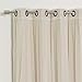 Best Home Fashion Mix & Match Tulle Sheer Lace & Blackout Curtain Set - Antique Bronze Grommet Top - Beige - 52