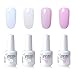 Elite99 Soak Off Gel Polish Lacquer UV LED Nail Art Manicure Kit 4 Colors Set G-C183 + Free Gift (20pcs Gel Remover Wraps)