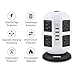 Power Strip Tower - EVAIKON Extension Cord with 8 Outlet 4 USB Ports 3000W/13A Surge Protector Electric Charging Station +6.5FT Wire Universal Socket for Home Office