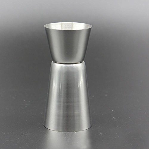 C-Pioneer 50/25ml Stainless Steel Dual Measure Spirit Measuring Cup Jigger Cocktail Bartender Drink Mixer Liquor Measurer