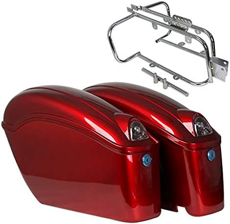 Motorcycle trunk DOOST Harley Davidson Tour Model, 40L Hard Saddle Bag Luggage with Key, Saddle Bag Transfer Support Mounting Bracket Kit