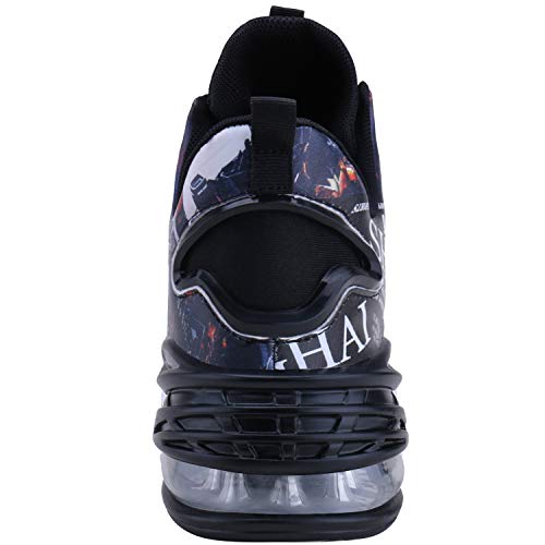 FEITAI Mens Basketball Shoes Air Cushion Running Sneakers Men Sport Fashion High Top Athletic, Black 11