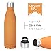 king do way 17oz Double Wall Vacuum Cool Insulation Stainless Steel Water Bottle Leak- proof and No Sweating Perfect for Summer Outdoor Sports Camping Hiking Cycling (Orange)