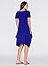 WearLove Women Asymmetrical Loose Short Sleeve Pockets Casual Tunic T-Shirt Dress Blue 2XL