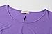 LARACE Women 3/4 Sleeve Tunic Top Loose Fit Flare T-Shirt(3X, Purple)