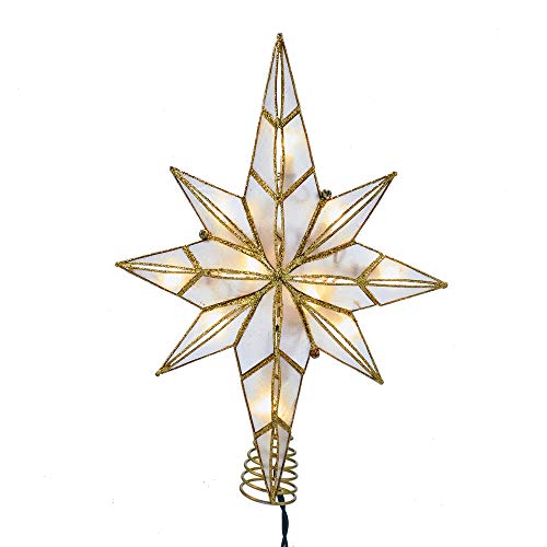 Kurt Adler Multicolored Capiz Bethlehem Star Treetop
