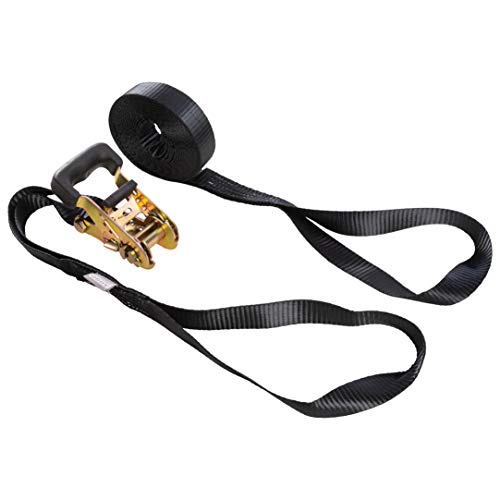 AUGO Heavy Duty Ratchet Strap with Loop Ends 2pk 15ft Tie Down System