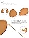 LUENX Womens Mens Aviator Sunglasses Polarized Driving Eyewear Brown Amber Lenses Gold Metal Frame Classic Style 60mm