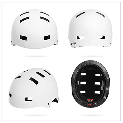 Skateboard Helmet Adult Kids-Adjustable Dial Bike/Skate/Multi-Sport Helmet Women Menwith 10 Vents