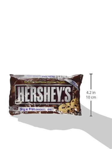 Hershey's Sugar Free Semi-Sweet Baking Chips, 8-Ounce Bag (Pack of 3)