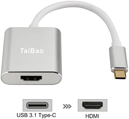 USB C to HDMI Adapter, TaiBao Type C (Thunderbolt 3 Compatible) to HDMI Adapter (4K) for MacBook Pro 2017/2016, MacBook 2016/2017, Samsung Galaxy Note 8 / S8 / S8 Plus / S9 etc.