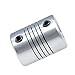 Aideepen 10pcs 6.35 x 8mm CNC Motor Jaw Shaft Coupler 6.35mm to 8mm Aluminum Flexible Coupling Gadgets Connector OD 19x25mm