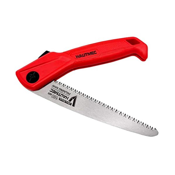 HAUTMEC Klappbare Astsäge HT0134-UK 160 mm – Handgartensäge, rutschfeste Griffe und Sicherheitsschloss – Bild 6
