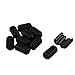 Gino 10 Pcs Movable 7mm Inner Diameter Black Ferrite Core Ring Cable Clip UF70B