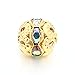 Linsoir Beads Round Crystal AB Stones Spacer Beads Gold Plated Hollow Metal Bracelet Beads 12mm Pack of 30 Pieces