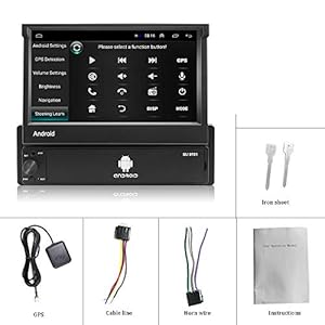 CAMECHO 7 Pollici Autoradio 1 Din GPS con schermo Supporta Bluetooth/FM Radio/WiFi/Mirror Link per telefono Android iOS - immagine 8