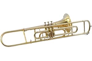 UNIQ Bb Valve Trombone Bass Trombone for Students, Beginners with Free Hard Case and Mouthpiece, Bb Pitch Trombone Brass Made