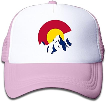 Lalamin Toddler Colorado Flag Mountain Mesh Cap Adjustable Baseball Trucker Cap Caps Hats Hat for Girls