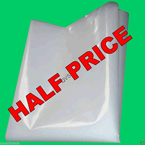 QVS Shop 2M X 5M Clear Polythene Sheeting 125Mu / 500G Plastic Sheet