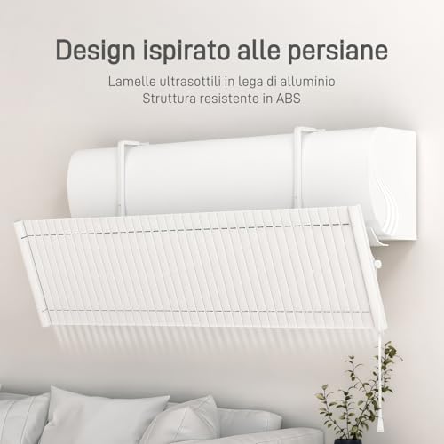 UEMUSI Air Conditioning Deflector, Adjustable Climatiseur Deflecteur Aluminium Alloy and ABS Anti Direct Blowing Diffuser Air Conditioning