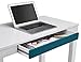 Ameriwood Home 9178896PCOM Parsons Desk with Drawer, White/Teal