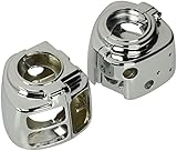 Krator CSH010 Control Harley Davidson Switch Housings Sportster/Dyna/Softail/V-Rod (1996-2012) Cruiser Bobber Chopper Chrome