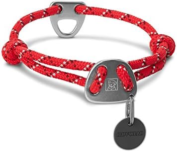 RUFFWEAR - Knot-a-Collar Rope Dog Collar, Red Currant, Large