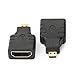 Postta Micro HDMI Adapter(2 Pack) Male to Female Gold Plated HDMI Connector