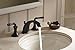 KOHLER 394-4-2BZ Devonshire Widespread Bathroom Faucet with Pop-Up Drain Assembly, 3-Hole 2-Handle Bathroom Sink Faucet, 1.2 gpm, Oil-Rubbed Bronze