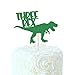 HEETON Three Rex Cake Topper Dinosaur Birthday Cake Topper Jurassic Park T-Rex 3 Birthday Boy Party Supplies Decorations