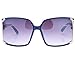 Fuzhao Classic Square Sunglasses For Women UV Protection Eyewear Glasses Shades For Women, Navy Blue, 60