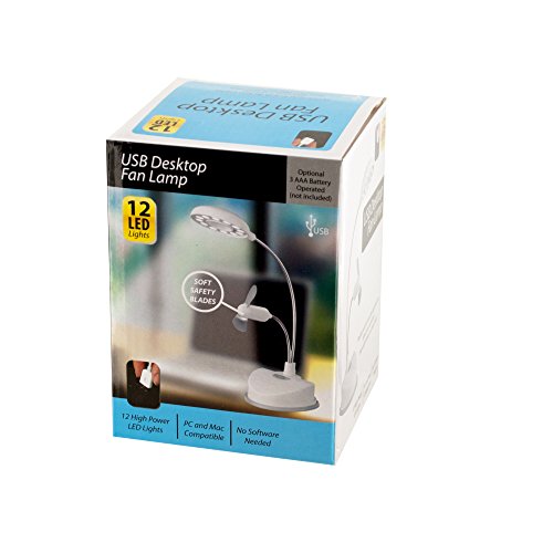 Kole Imports USB Desktop Fan Lamp (OC274)