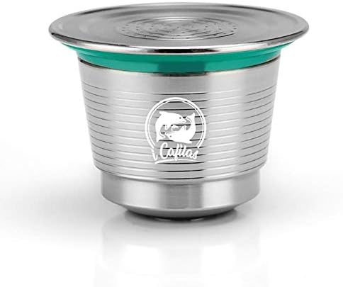 TRULIL Stainless Steel Tea Filter Strainer With Lid Manual Portable Reusable Coffee Refillable Coffee Capsule Pod Cup Filters for Nespresso
