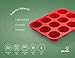 Skarles Superior Quality 12-Cup Silicone Mold - Non-Stick Muffin Pan Crafted of Thick, Solid Silicone. BPA-Free, Food-Grade Cupcake Pan | Dishwasher-Safe & Heat-resistant. Effortless Release (1)