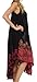 Sakkas 40SE Sundari Caftan Tank Dress / Cover Up - Black / Pink - One Size
