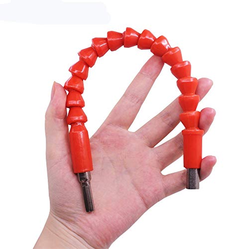4 Pack Flexible Drill Bit Extension, Magnetic Screwdriver Power Hex Soft Shaft Set for Connect Drive Shaft Tip Drill Bit Kit Adaptor