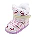 Weixinbuy Infant Baby Boys Girls Ankle Slip-on Shoes Christmas Snow Boots