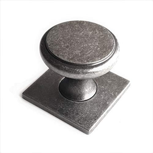 French Furniture Fittings Set of 6 Bordeaux Kitchen Cabinet Knobs with Backplate