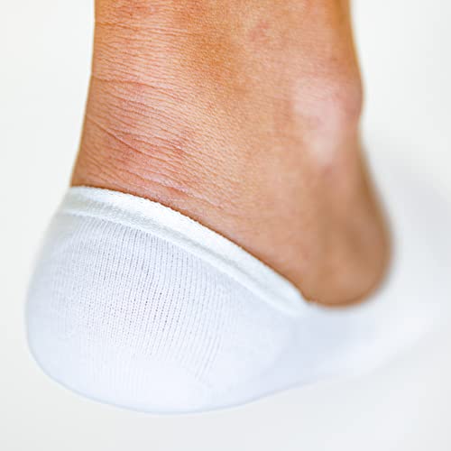 The Good Store No Show Invisible Socks Men and Women, 6 Pairs | Low Cut Invisible Socks | Non-Slip Socks for a Tight Grip | White