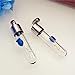 10 pieces 3D raised flower Glass Vial Pendant necklace pendant , wish bottle charms glass locket (blue rose)