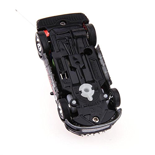 Rumfo Cans Type mini RC Radio Remote Control Micro Racing Car Portable Pocket Toy Car with 4pcs Roadblocks Toys Kids Gift