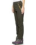 Women’s Snow Fleece-Lined Soft Shell Insulated Waterproof Pants Tactical Winter Hiking,Camping,Travel