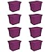 Sterilite 17314W08 18 Gallon/68 Liter Tote, Fuchsia Flight, 8-Pack