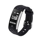 AGPTEK Fitness Tracker Activity Smart Bracelet with Heart Rate / Sleep Monitor, IPX7 Waterproof Bluetooth 4.0 Touch Button Smart Wristband for IOS Android Phone, Black